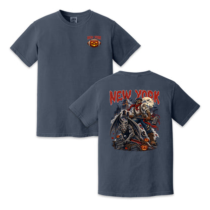 New York Football Halloween Gothic Vintage Graphic T-Shirt