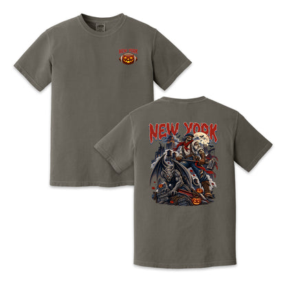 New York Football Halloween Gothic Vintage Graphic T-Shirt