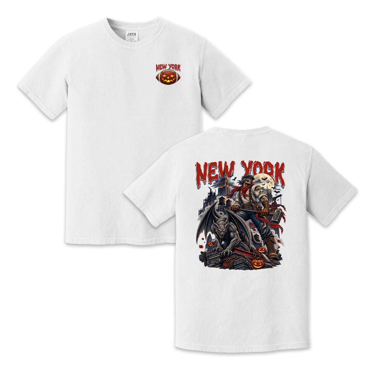 New York Football Halloween Gothic Vintage Graphic T-Shirt