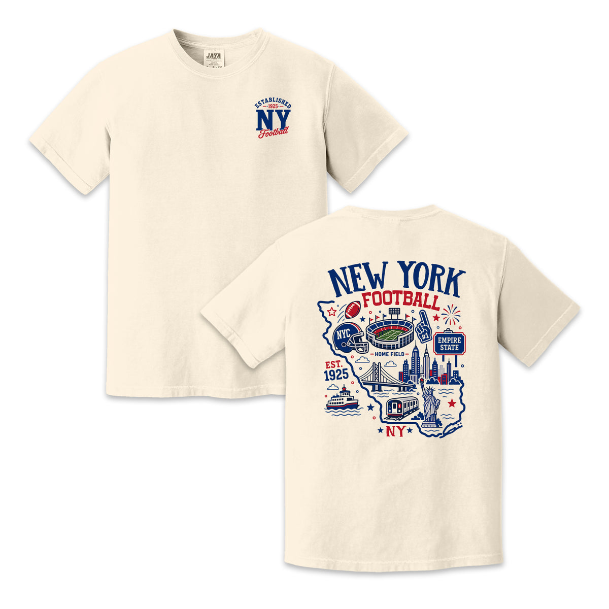 New York Football New York Map Graphic T-Shirt