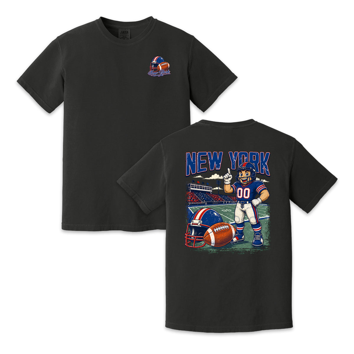 New York Football Mascot Vintage Graphic T-Shirt