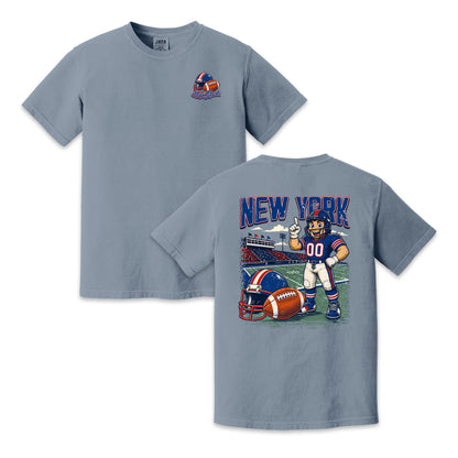 New York Football Mascot Vintage Graphic T-Shirt