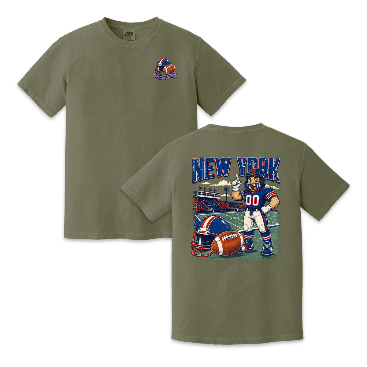 New York Football Mascot Vintage Graphic T-Shirt