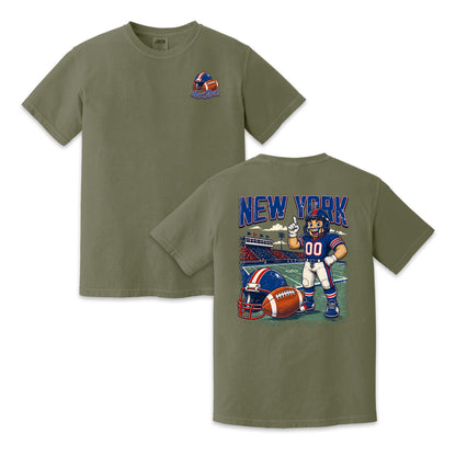 New York Football Mascot Vintage Graphic T-Shirt