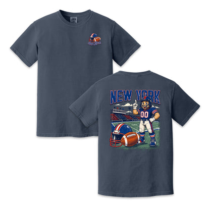 New York Football Mascot Vintage Graphic T-Shirt