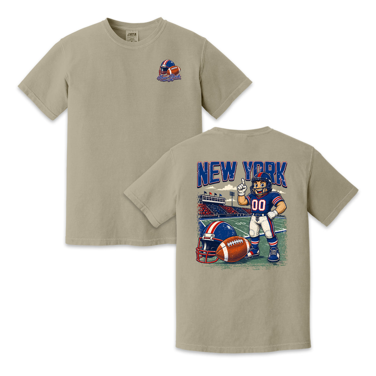New York Football Mascot Vintage Graphic T-Shirt