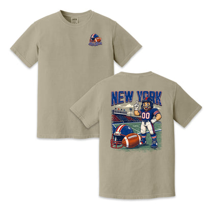 New York Football Mascot Vintage Graphic T-Shirt
