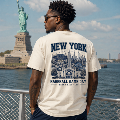 New York Baseball Game Day Two Sided T-Shirt