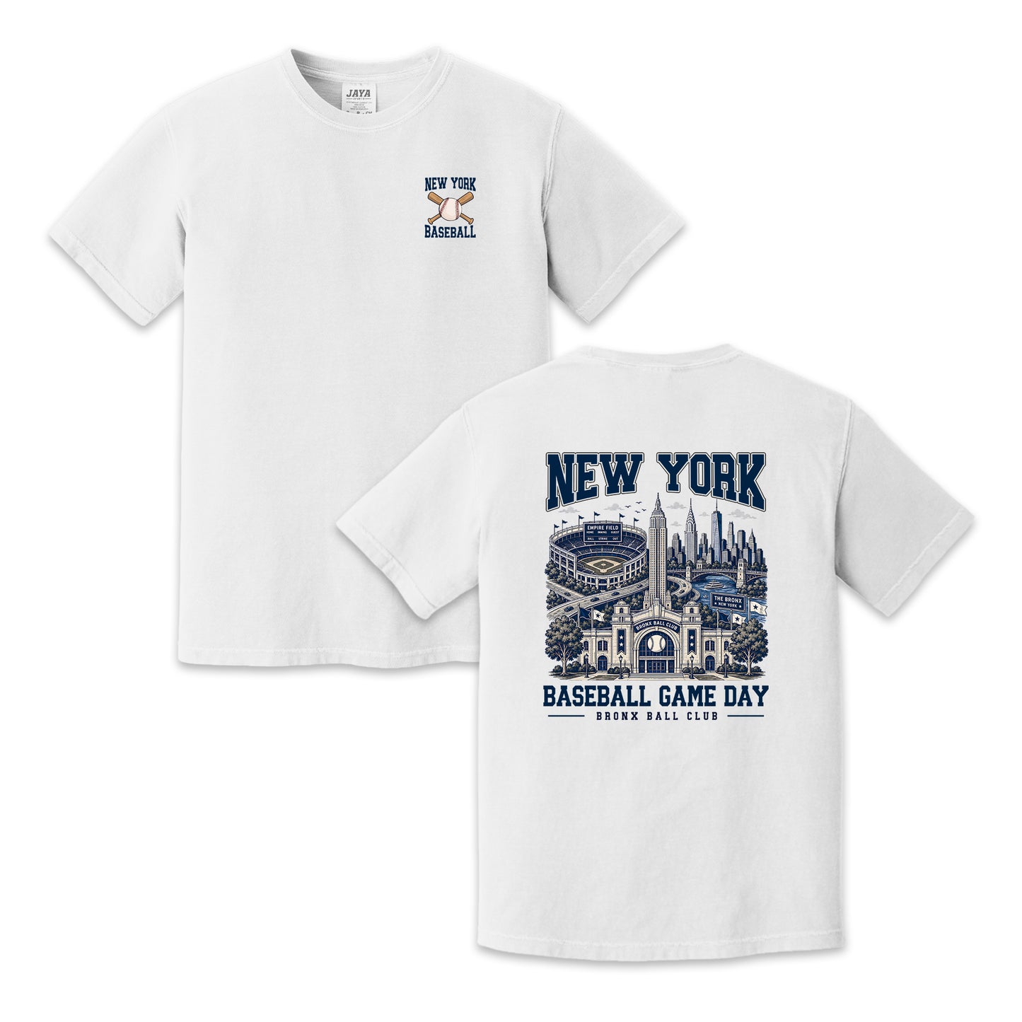 New York Baseball Game Day Two Sided T-Shirt