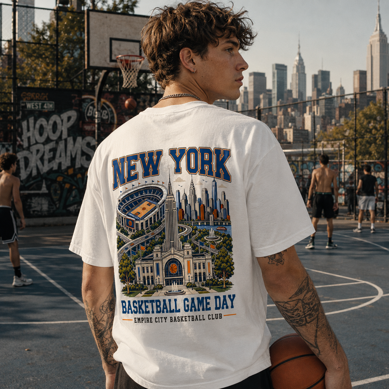 New York Basketball Two Sided T-Shirt
