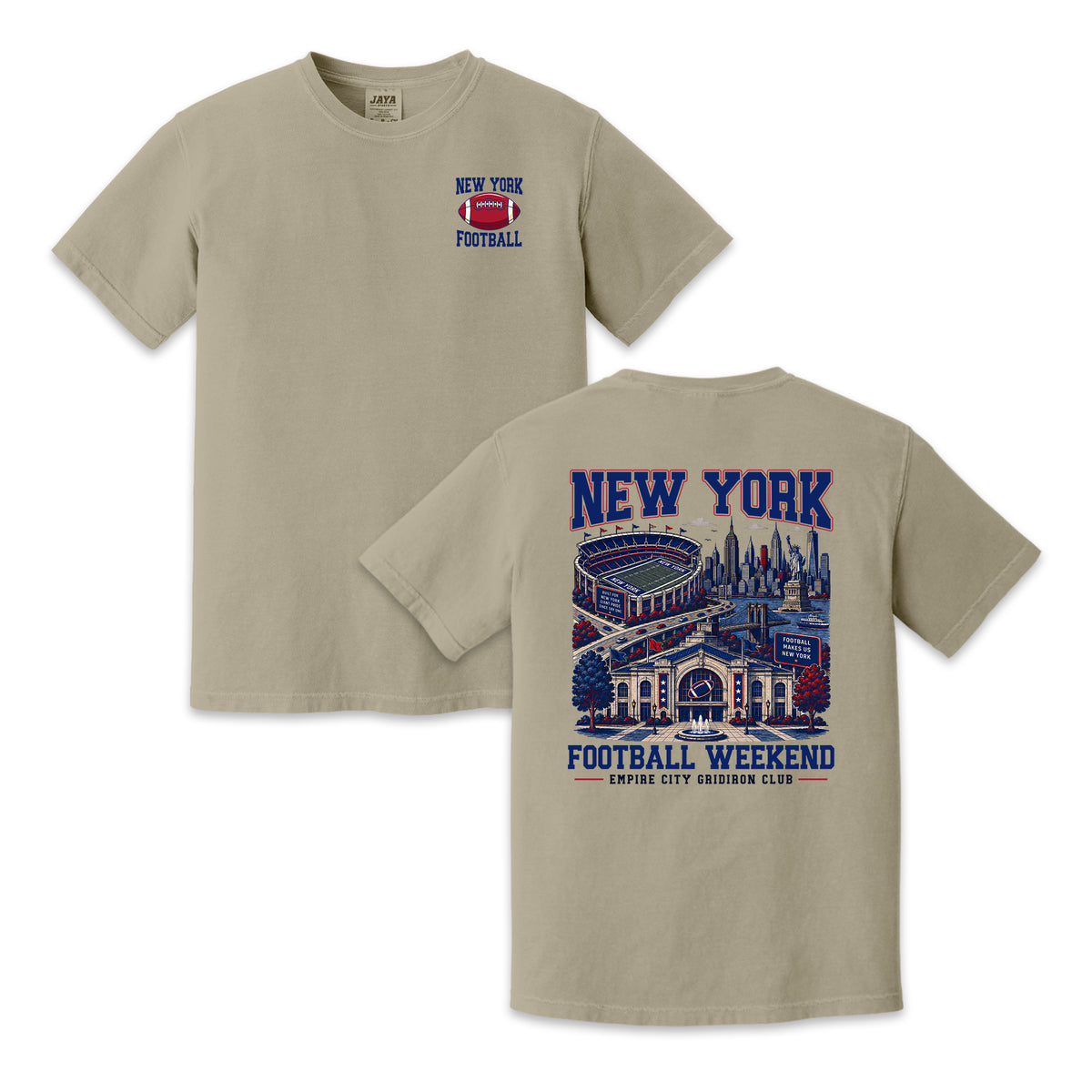 New York Football Weekend Vintage Graphic T-Shirt