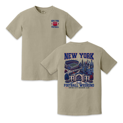 New York Football Weekend Vintage Graphic T-Shirt