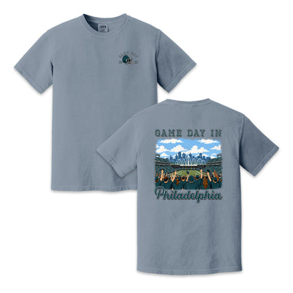Vintage Philadelphia Football Game Day Stadium Crowd T-Shirt