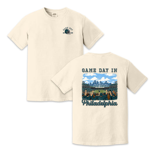 Vintage Philadelphia Football Game Day Stadium Crowd T-Shirt
