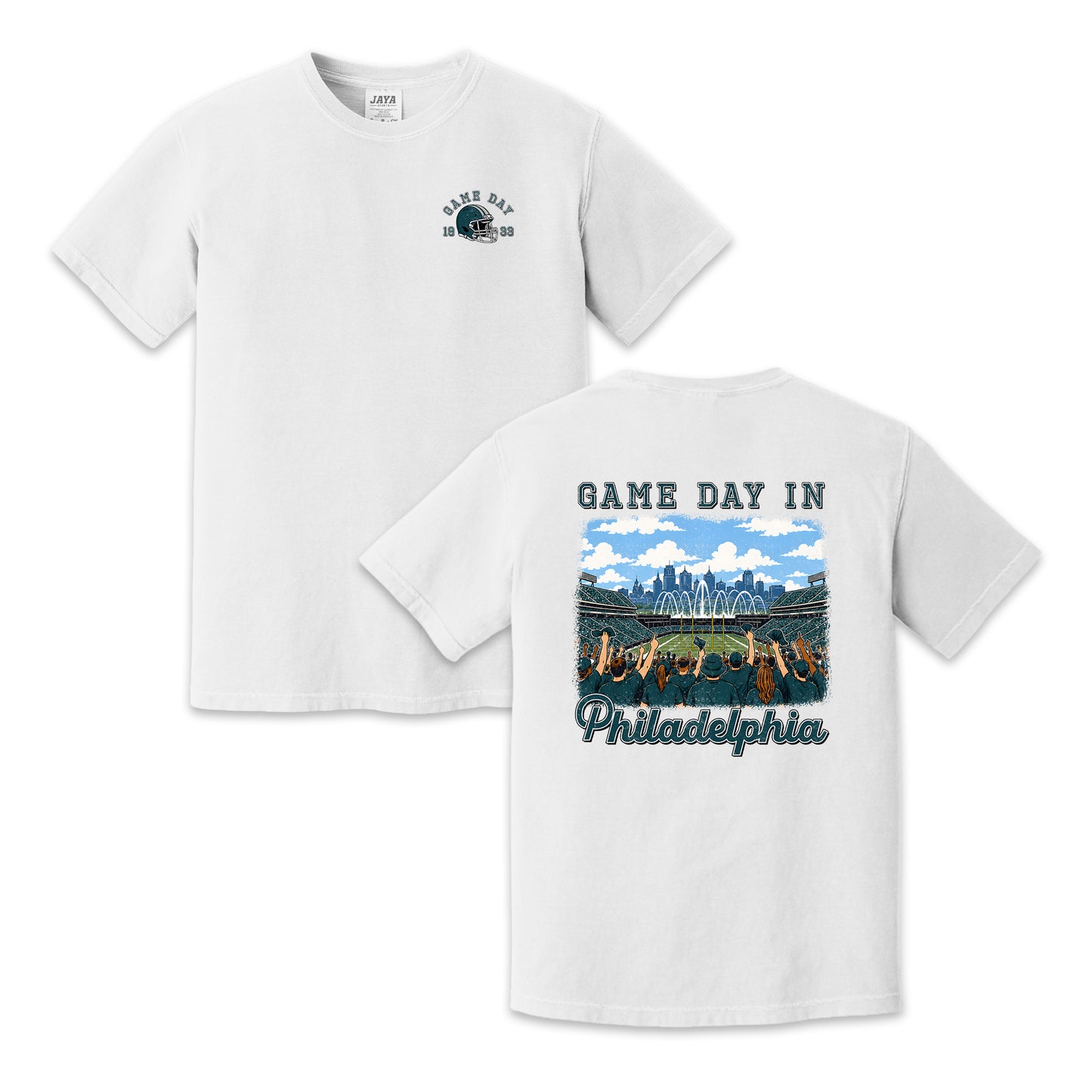 Vintage Philadelphia Football Game Day Stadium Crowd T-Shirt