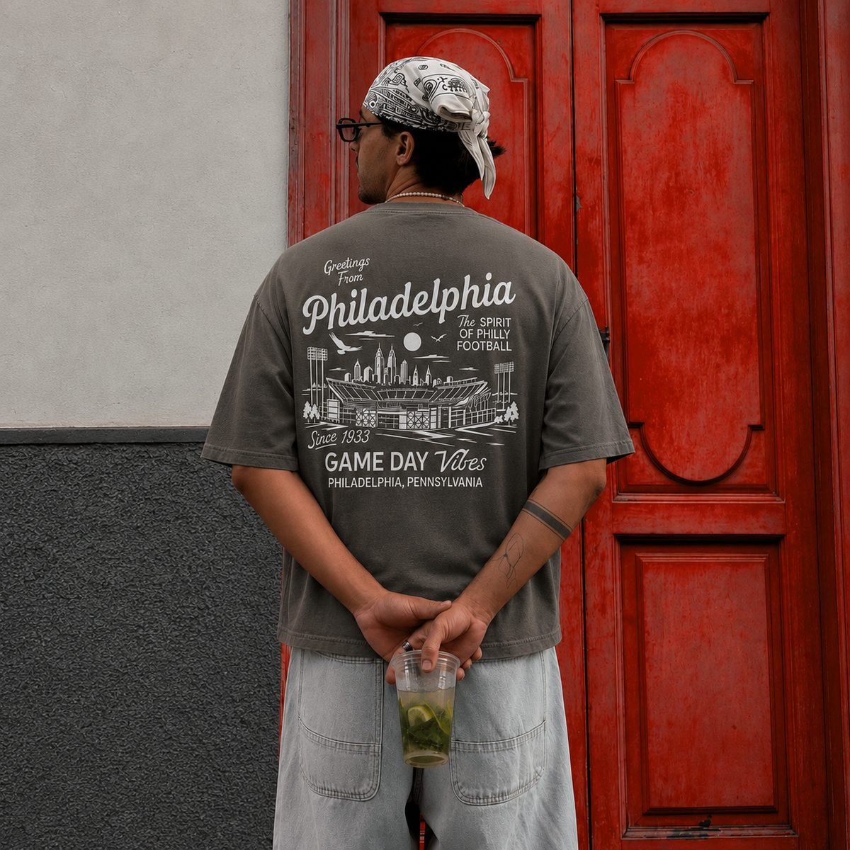 Philadelphia Football Game Day Vintage Graphic T-Shirt