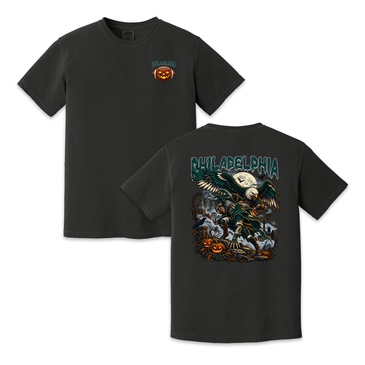 Philadelphia Football Halloween Eagle Vintage Graphic T-Shirt