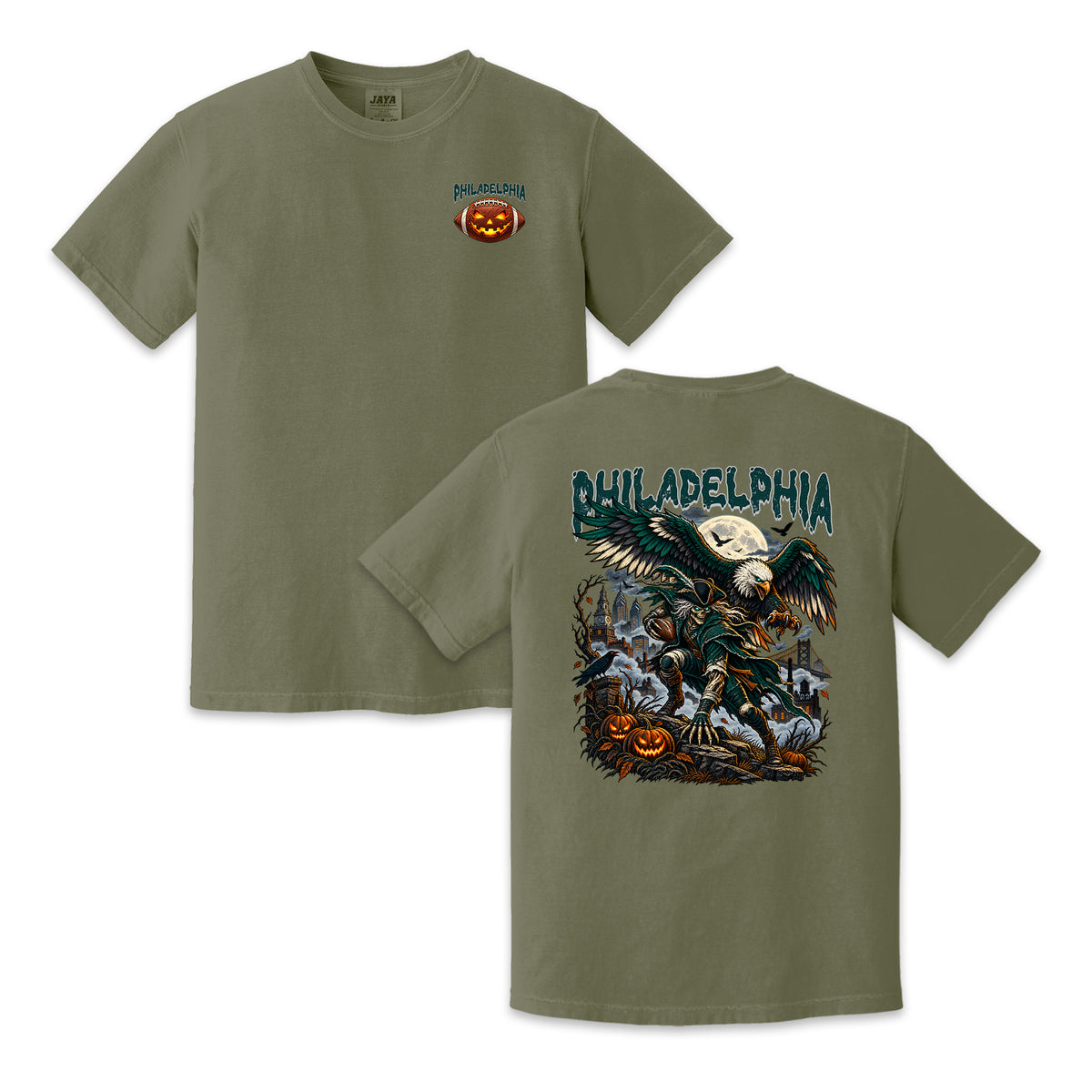 Philadelphia Football Halloween Eagle Vintage Graphic T-Shirt