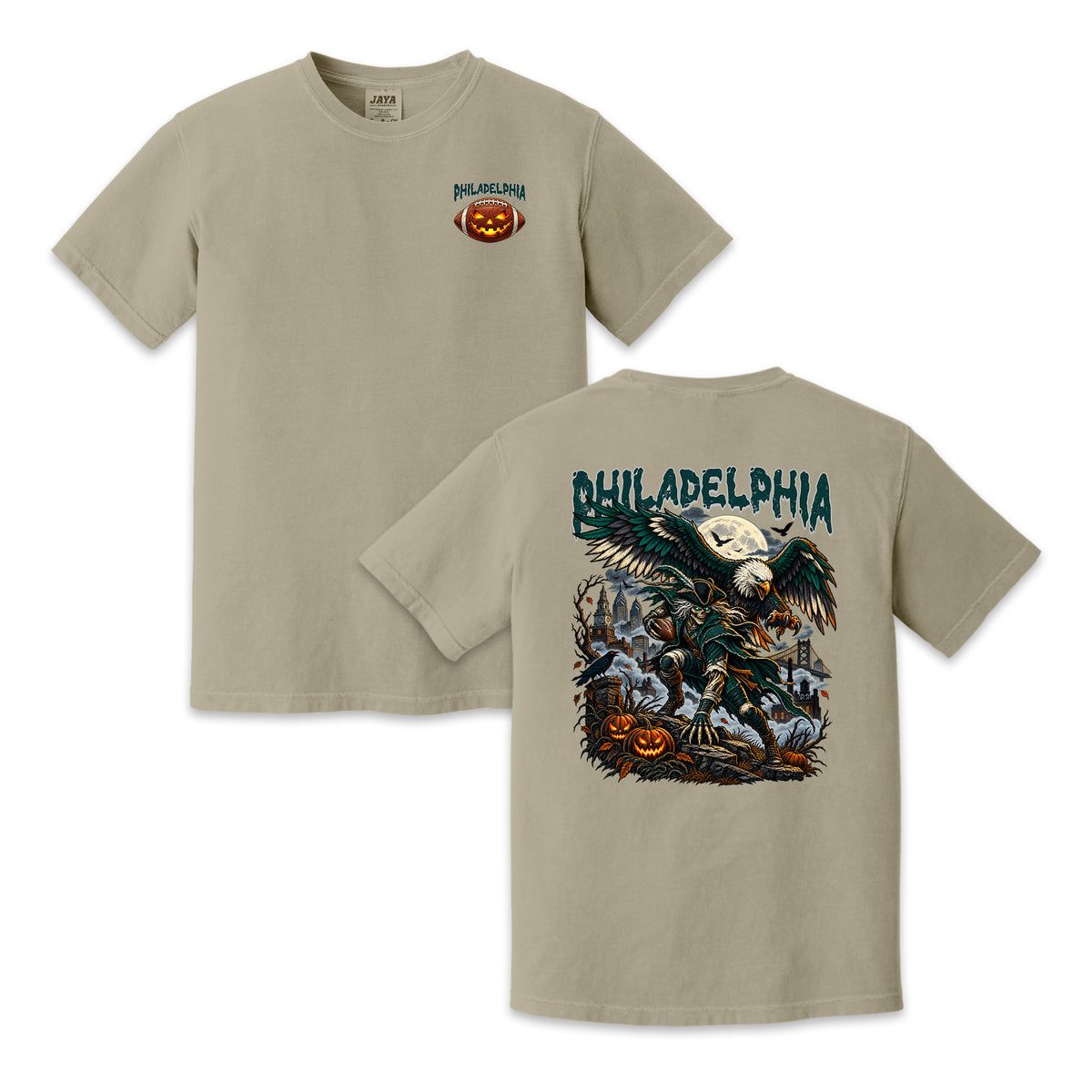 Philadelphia Football Halloween Eagle Vintage Graphic T-Shirt
