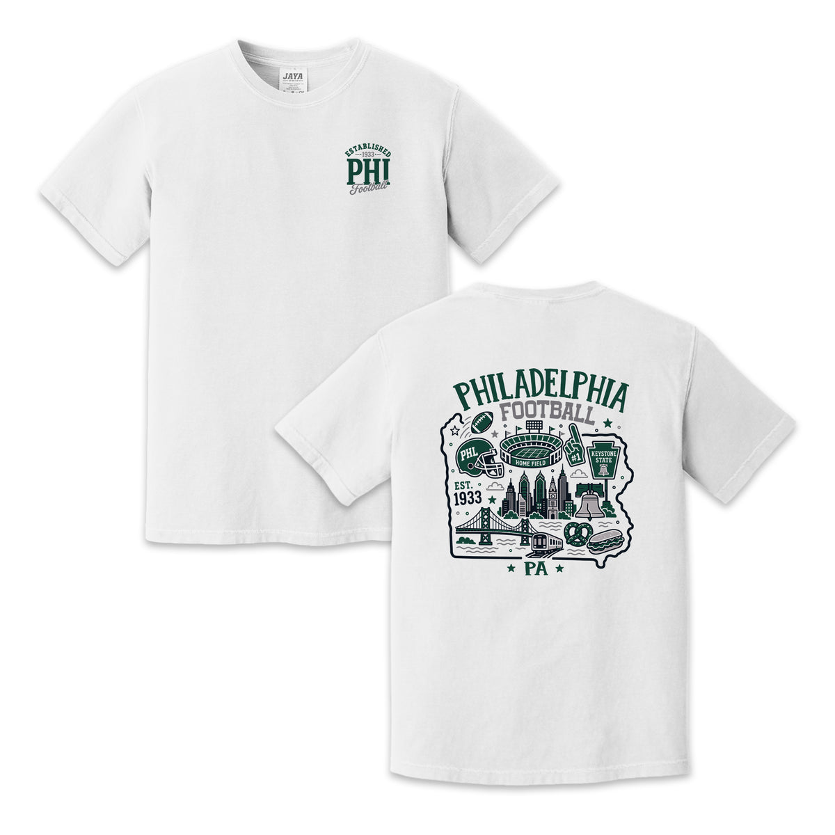 Philadelphia Football Pennsylvania Map Graphic T-Shirt