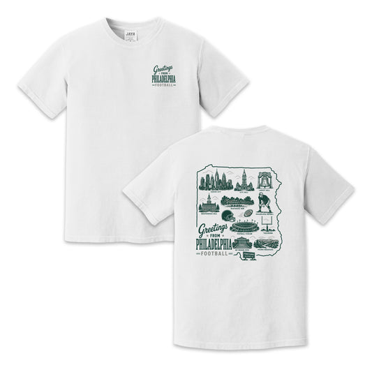 Philadelphia Football Pennsylvania Map Graphic T-Shirt