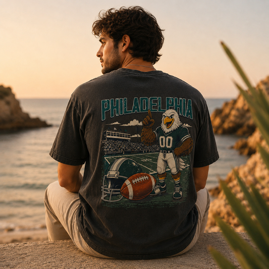 Philadelphia Football Mascot Vintage Graphic T-Shirt