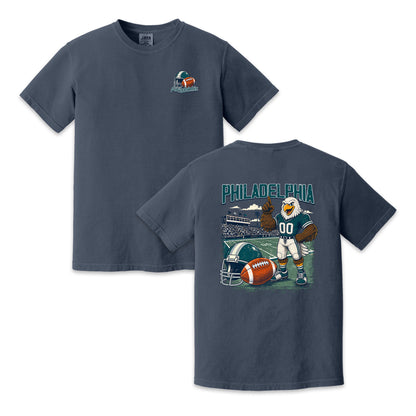 Philadelphia Football Mascot Vintage Graphic T-Shirt