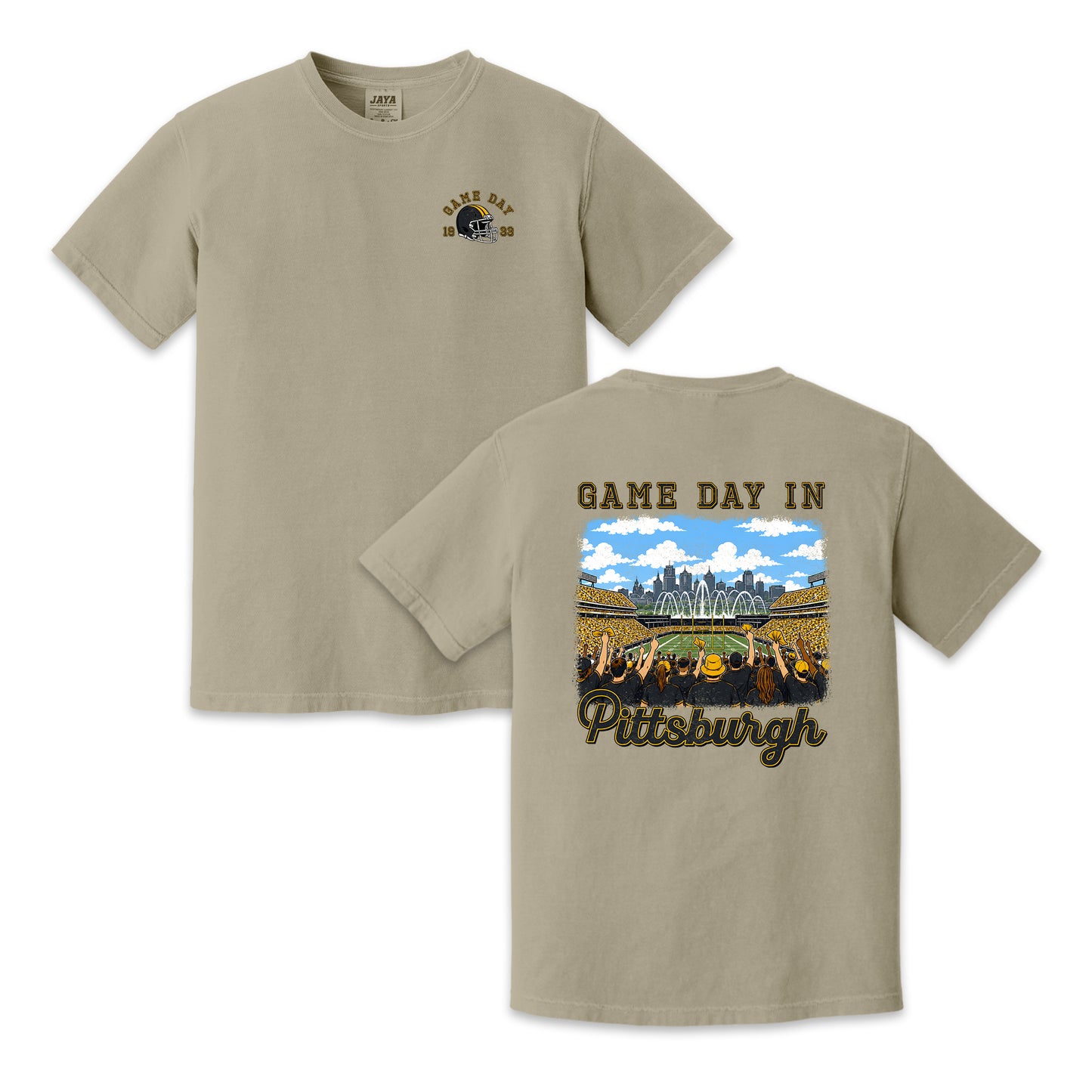 Vintage Pittsburgh Football Game Day Stadium Crowd T-Shirt