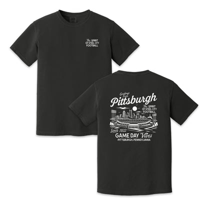 Pittsburgh Football Game Day Vintage Graphic T-Shirt