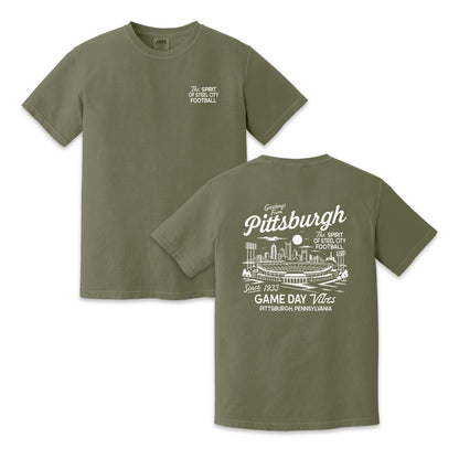 Pittsburgh Football Game Day Vintage Graphic T-Shirt