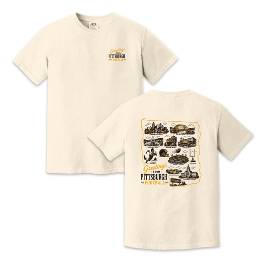 Pittsburgh Football Pennsylvania Map Graphic T-Shirt