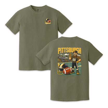 Pittsburgh Football Mascot Vintage Graphic T-Shirt