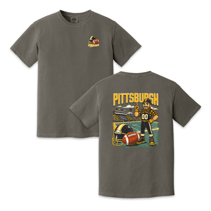 Pittsburgh Football Mascot Vintage Graphic T-Shirt