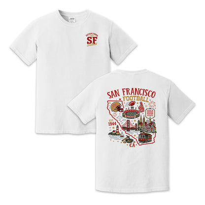 San Francisco Football California Map Graphic T-Shirt