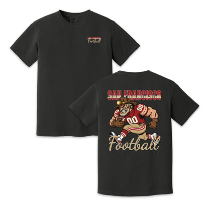 San Francisco Football Gold Rush Graphic T-Shirt, Vintage Sports City Tee for Football Fans