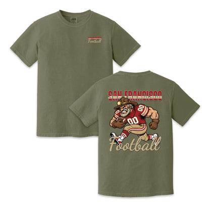 San Francisco Football Gold Rush Graphic T-Shirt, Vintage Sports City Tee for Football Fans