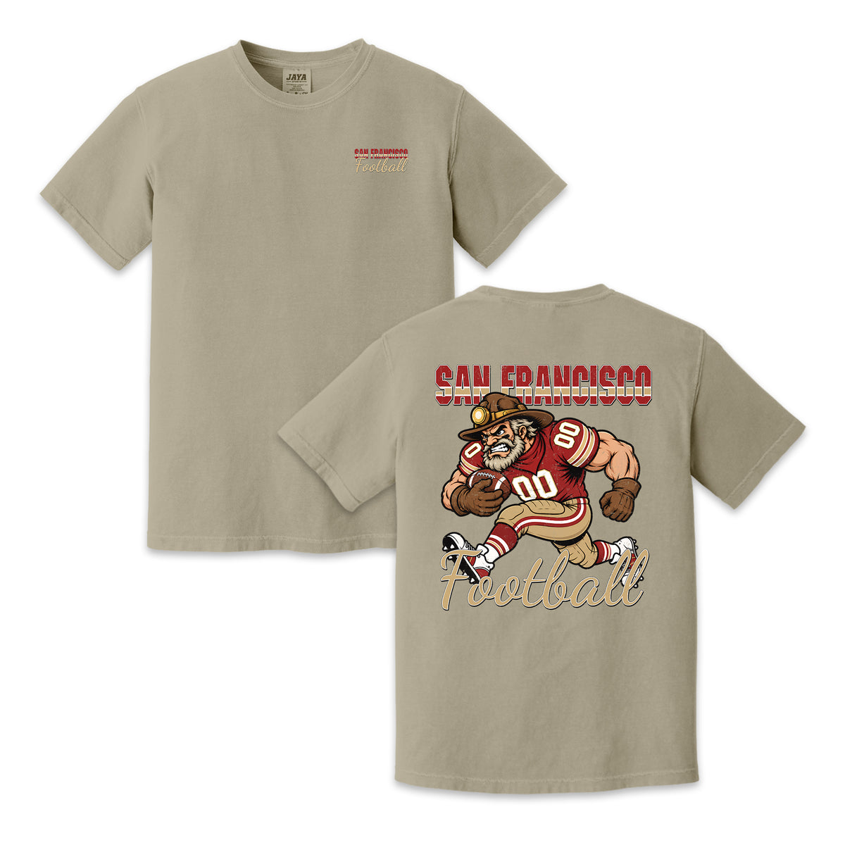 San Francisco Football Gold Rush Graphic T-Shirt, Vintage Sports City Tee for Football Fans