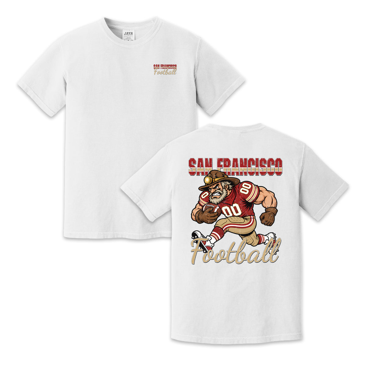 San Francisco Football Gold Rush Graphic T-Shirt, Vintage Sports City Tee for Football Fans