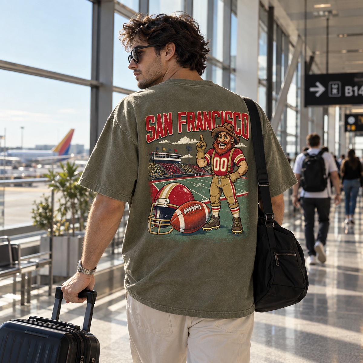 San Francisco Football Gold Rush Vintage Graphic T-Shirt